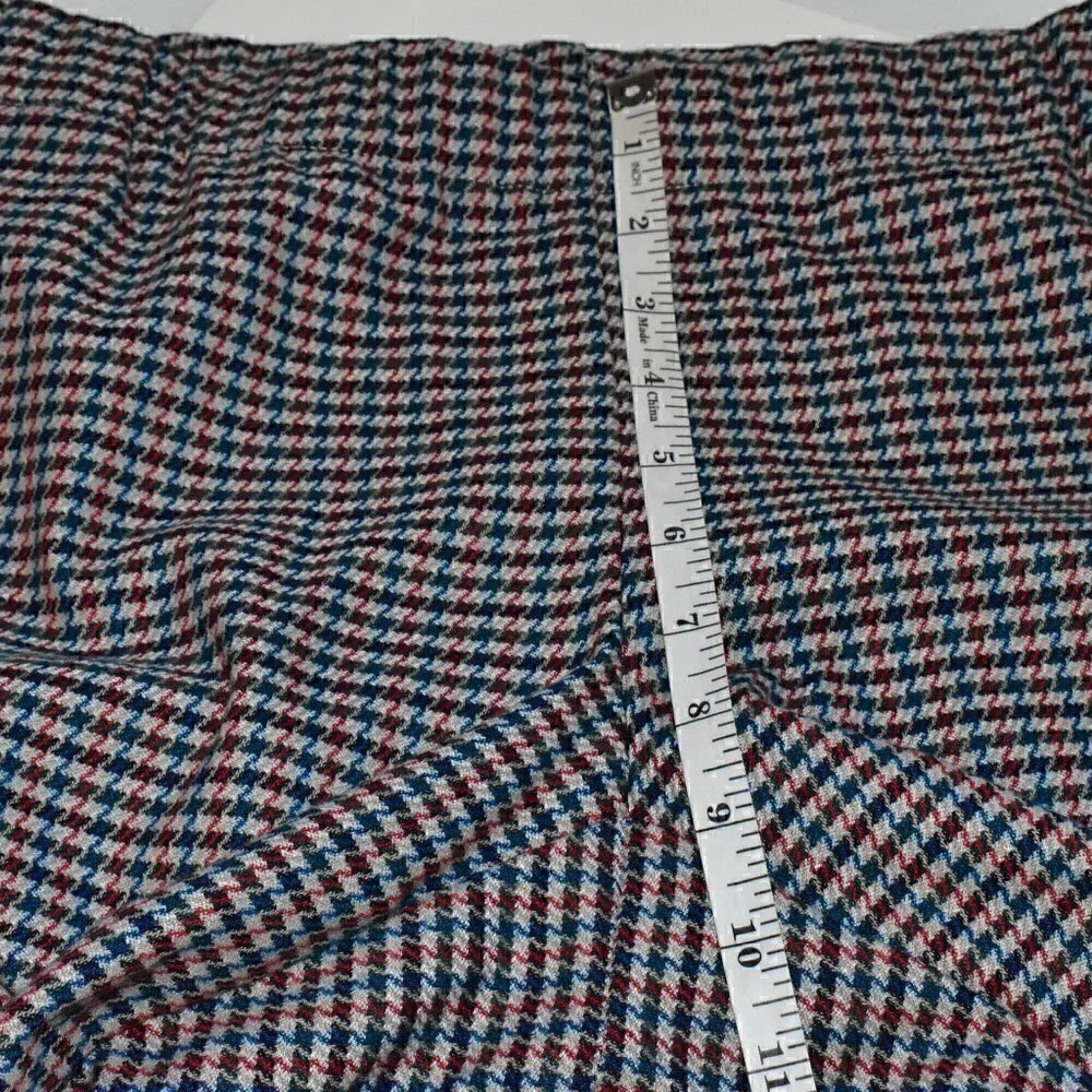 J. Jill Houndstooth Pull On Cuffed Hem Pants Size 8